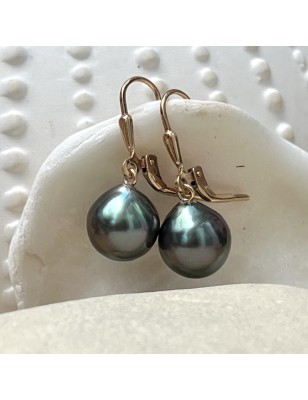 gold earrings tahitian cultured pearls price