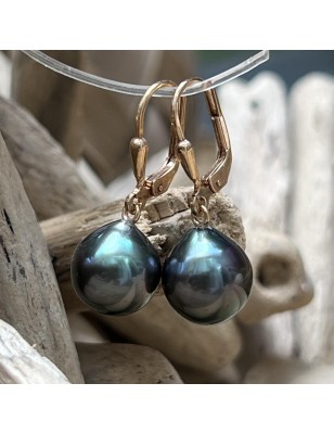 gold earrings tahitian cultured pearls price