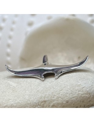prix pendentif homme raie manta en argent massif rhodié