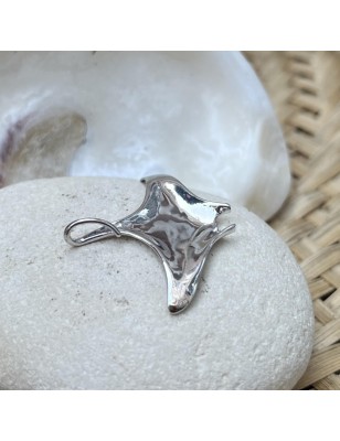 prix pendentif homme raie manta en argent massif rhodié