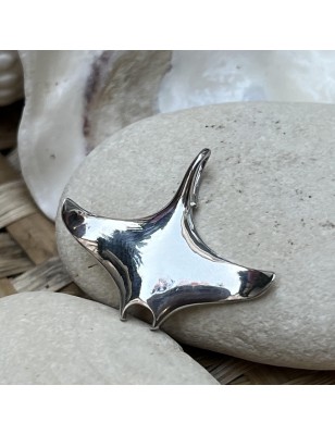 prix pendentif homme raie manta en argent massif rhodié