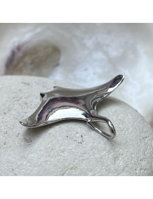 prix pendentif homme raie manta en argent massif rhodié