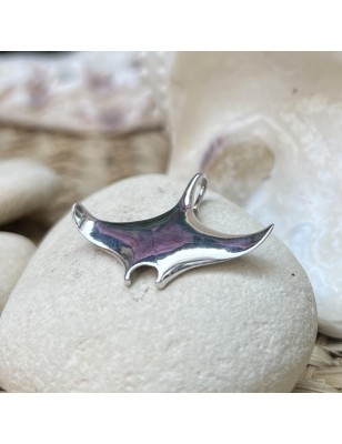 prix pendentif homme raie manta en argent massif rhodié