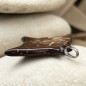 Ciondolo a forma di manta in argento sterling 925 e cocco