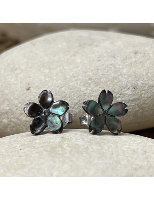 fleur tahiti boucles d'oreilles nacre de perle de tahiti prix