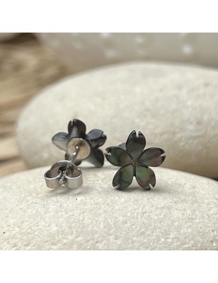 fleur tahiti boucles d'oreilles nacre de perle de tahiti prix