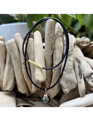 prix perle collier homme grosse perle de Tahiti 11mm - 12 mm