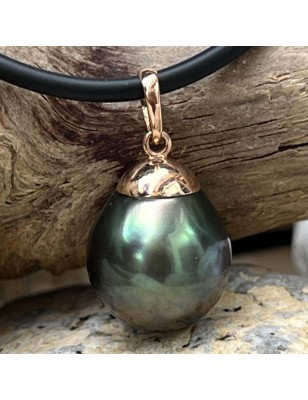 price big tahitian pearl men necklace - 11mm - 12mm - perla Tahiti