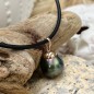 Papara - Big Tahitian Pearl Necklace - 18k Gold