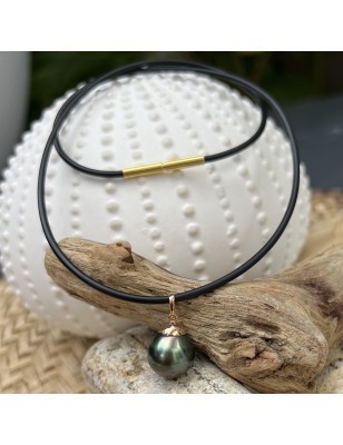 prix perle collier homme grosse perle de Tahiti 11mm - 12 mm