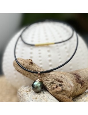 price big tahitian pearl men necklace - 11mm - 12mm - perla Tahiti