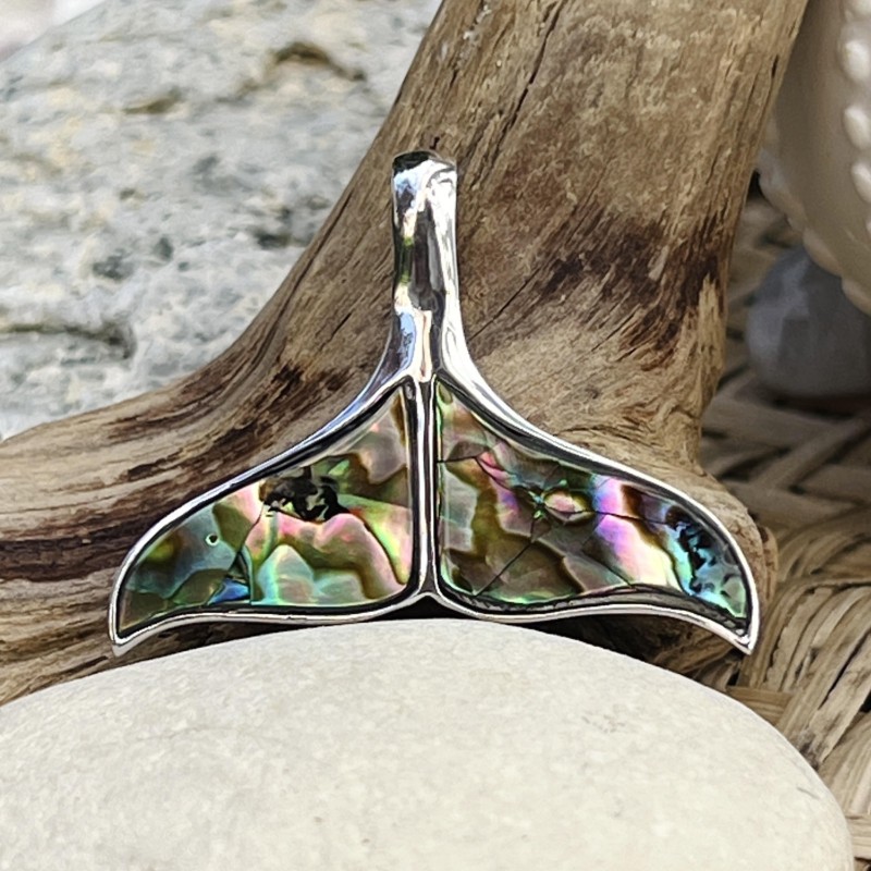 Tohora – Anhänger – Abalone-Perlmutt – Walflossen-Anhänger