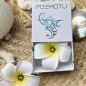 Dark Shade Tahitian Pearl Frangipani Flower Hair Clip