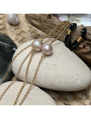 Real Freshwater Pearl Chain Glasses - Gold Filled 14 Karats