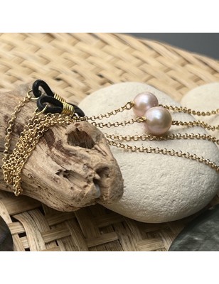 Real Freshwater Pearl Chain Glasses - Gold Filled 14 Karats