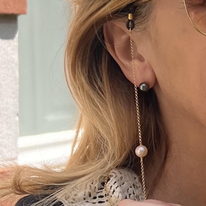 Matini - Cadena de Gafas - Perla de Agua Dulce - Rosa