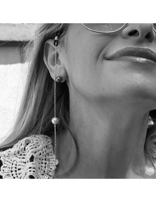 chaine de lunettes dorée perle de culture d'eau douce prix