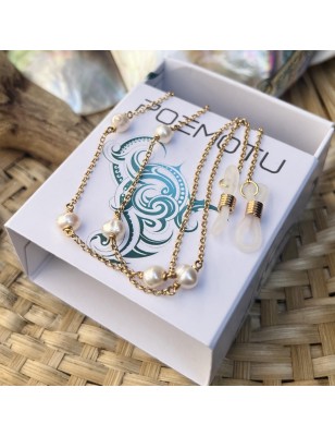 Real Freshwater Pearl Chain Glasses - Gold Filled 14 Karats