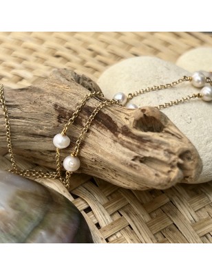 Matini - Cadena para gafas - Perla de agua dulce - Blanco