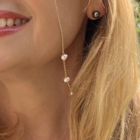 chaînes de lunettes or vraies perles d'eau douce prix