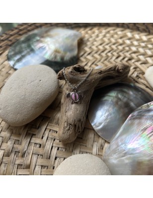 Pendentif argent Tortue de mer émail rose prix du marché