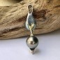 Colgante de perla de Tahití Twin - Plata rodiada