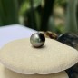 Tahitian Pearl - Circle - Blue Eggplant - 9.32mm
