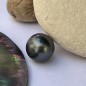 AA – Tahitianische schwarze Perle – Rund – 10,57