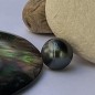 AA – Tahitianische schwarze Perle – Rund – 10,57