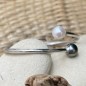 Bangle - Tahitian Pearl and Freshwater Pearl