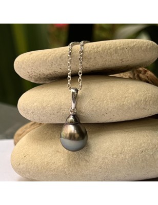 perle de culture de Tahiti en pendentif argent femme perle prix