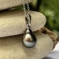 Maeva - Tahitian Pearl - Peacock - 9.41mm - Silver Pendant