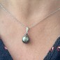 Maeva - Tahitian Pearl - Peacock - 9.41mm - Silver Pendant