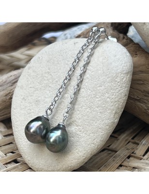achat boucles pendantes perles de culture de Tahiti prix