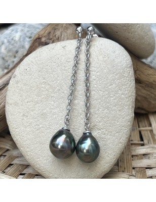 tahitian jewel - tahitian pearl earrings - tahitian pearl woman earrings