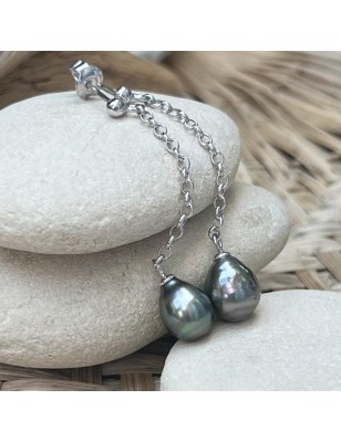 tahitian jewel - tahitian pearl earrings - tahitian pearl woman earrings