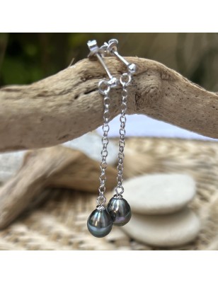 tahitian jewel - tahitian pearl earrings - tahitian pearl woman earrings