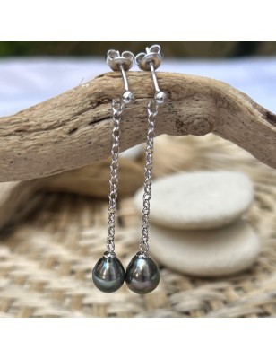 tahitian jewel - tahitian pearl earrings - tahitian pearl woman earrings