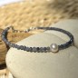 Freshwater Pearl and Blue Sapphire Bracelet