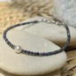 Armband aus blauem Saphir und Süßwasserperle