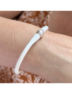 perle d'eau douce bracelet blanc olympique en silicone prix perles tahitiennes