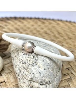 perle d'eau douce bracelet blanc olympique en silicone prix perles tahitiennes