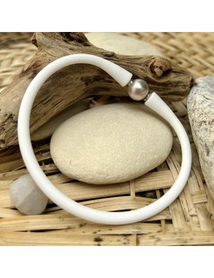 perle d'eau douce bracelet blanc olympique en silicone prix perles tahitiennes