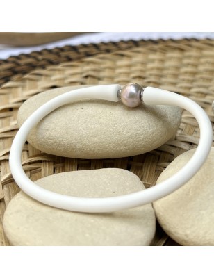 perle d'eau douce bracelet blanc olympique en silicone prix perles tahitiennes