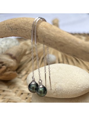 prix boucles oreilles pendantes perles de culture de Tahiti signification