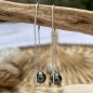 Motu - Tahitian Pearl Earrings - Rhodium Silver