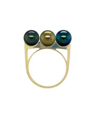 Toru Here - Bague Or 18 Carats - Perles de Tahiti