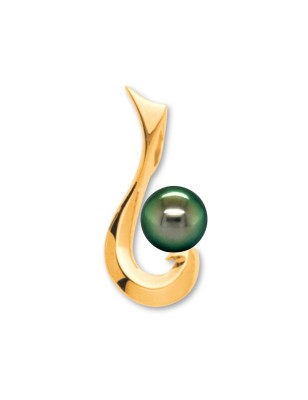 fishhook shaped gold pendant Tahitian cultured pearl price - tahitian jewerly - tahitian jewerly stores