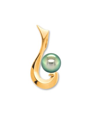 Hook - Tahitian Pearl - Fishhook Shaped - 18K Gold