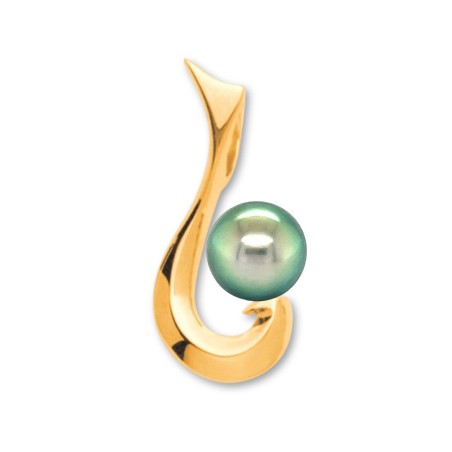 Hook - ペンダント - タヒチパール - 18カラットゴールド